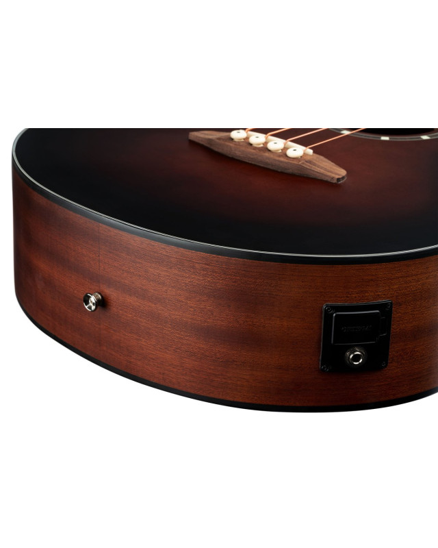 Ortega D7CE-BFT-4 Deep Series 7 Medium Scale Acoustic Bass 4 String - Spruce / Mahogany Bourbon Fade