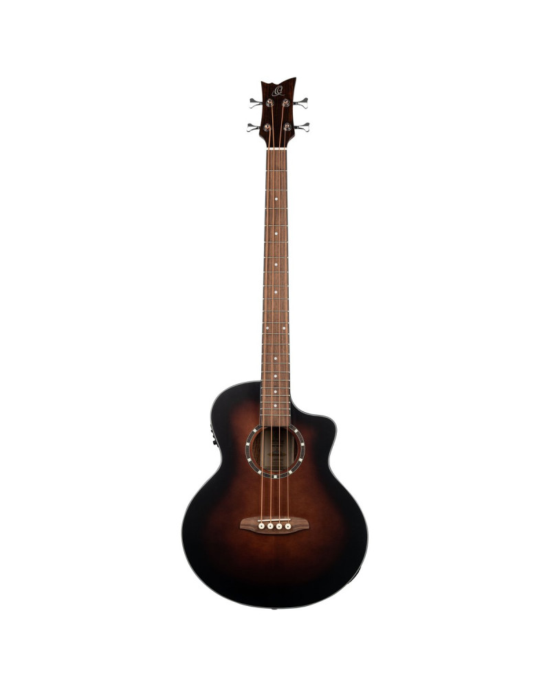 Ortega D7CE-BFT-4 Deep Series 7 Medium Scale Acoustic Bass 4 String - Spruce / Mahogany Bourbon Fade