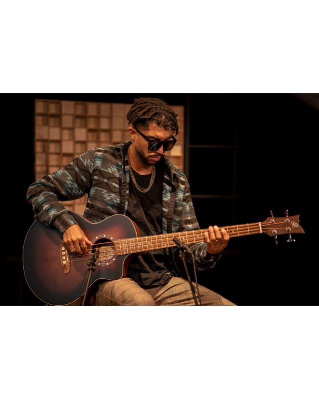 Ortega D7CE-BFT-4 Deep Series 7 Medium Scale Acoustic Bass 4 String - Spruce / Mahogany Bourbon Fade
