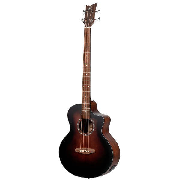 Ortega D7CE-BFT-4 Deep Series 7 Medium Scale Acoustic Bass 4 String - Spruce / Mahogany Bourbon Fade