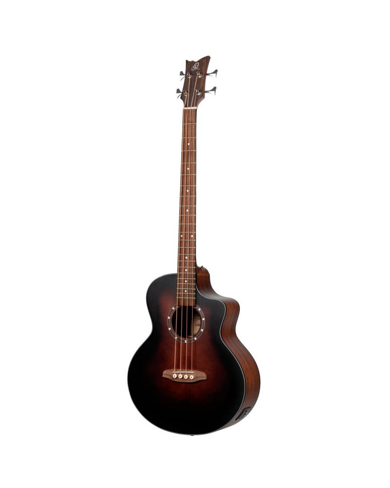 Ortega D7CE-BFT-4 Deep Series 7 Medium Scale Acoustic Bass 4 String - Spruce / Mahogany Bourbon Fade