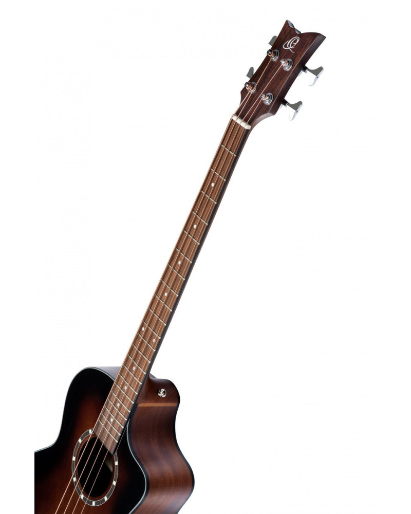 Ortega D7CE-BFT-4 Deep Series 7 Medium Scale Acoustic Bass 4 String - Spruce / Mahogany Bourbon Fade