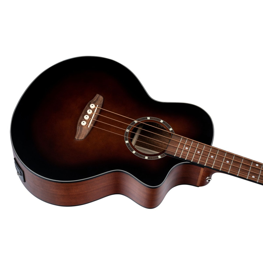 Ortega D7CE-BFT-4 Deep Series 7 Medium Scale Acoustic Bass 4 String - Spruce / Mahogany Bourbon Fade