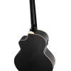 Ortega D7CE-SBK-4 Deep Series 7 Medium Scale Acoustic Bass 4 String - Spruce / Mahogany Satin Black