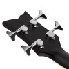 Ortega D7CE-SBK-4 Deep Series 7 Medium Scale Acoustic Bass 4 String - Spruce / Mahogany Satin Black