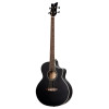 Ortega D7CE-SBK-4 Deep Series 7 Medium Scale Acoustic Bass 4 String - Spruce / Mahogany Satin Black