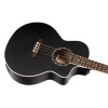 Ortega D7CE-SBK-4 Deep Series 7 Medium Scale Acoustic Bass 4 String - Spruce / Mahogany Satin Black