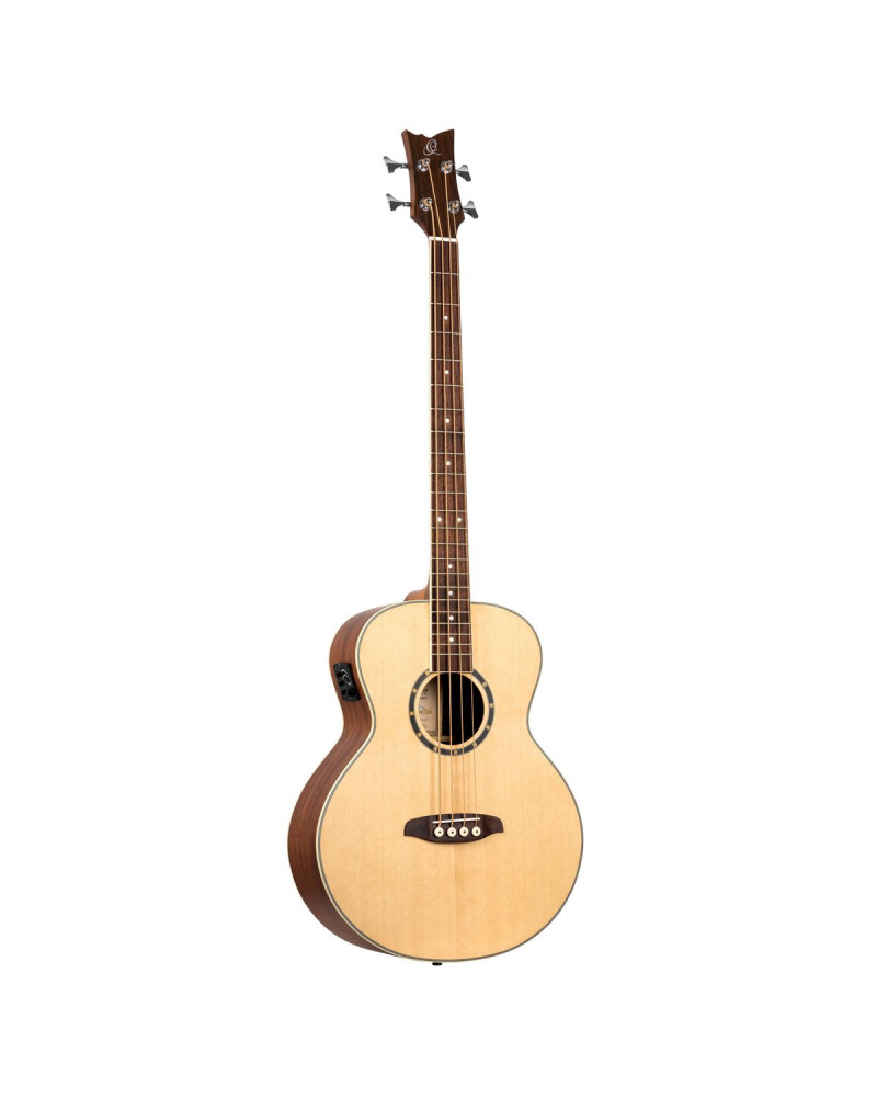 Ortega D7E-4 Deep Series 7 Medium Scale Acoustic Bass 4 String - Spruce / Mahogany Natural