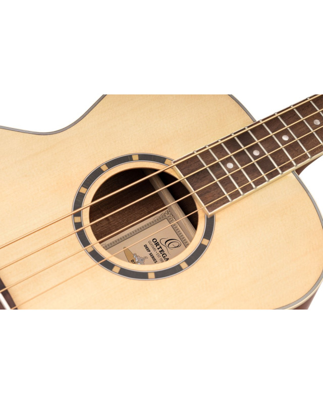 Ortega D7E-4 Deep Series 7 Medium Scale Acoustic Bass 4 String - Spruce / Mahogany Natural