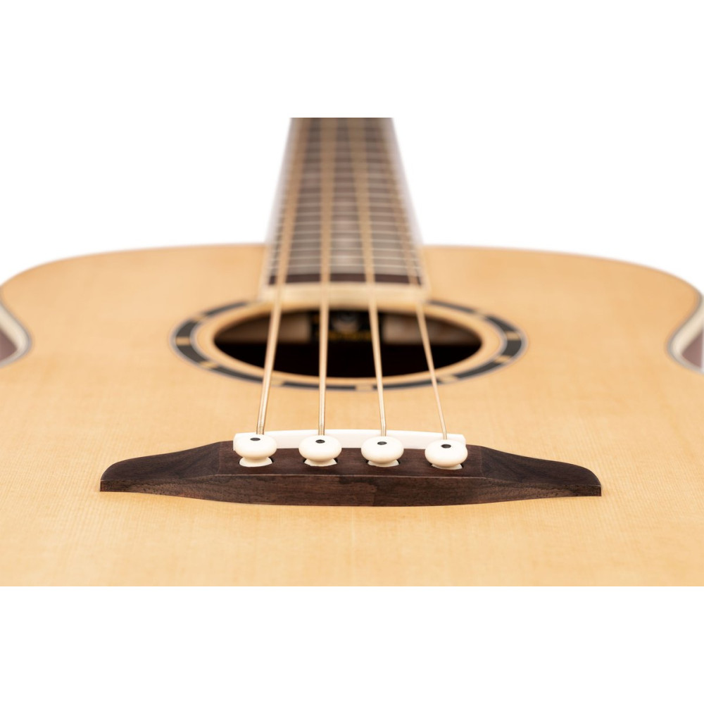 Ortega D7E-4 Deep Series 7 Medium Scale Acoustic Bass 4 String - Spruce / Mahogany Natural