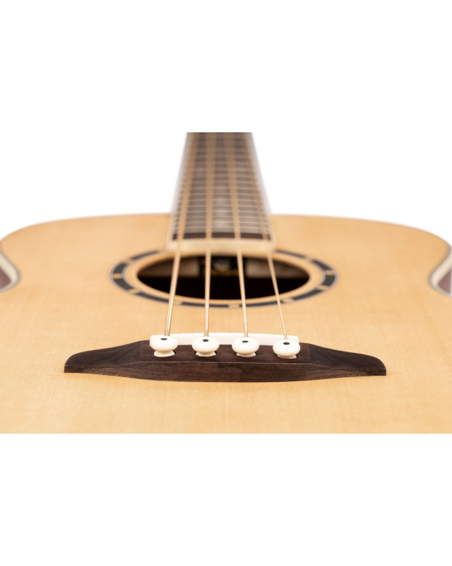 Ortega D7E-4 Deep Series 7 Medium Scale Acoustic Bass 4 String - Spruce / Mahogany Natural
