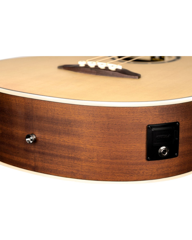 Ortega D7E-4 Deep Series 7 Medium Scale Acoustic Bass 4 String - Spruce / Mahogany Natural