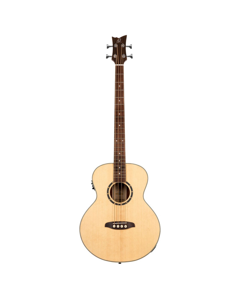 Ortega D7E-4 Deep Series 7 Medium Scale Acoustic Bass 4 String - Spruce / Mahogany Natural