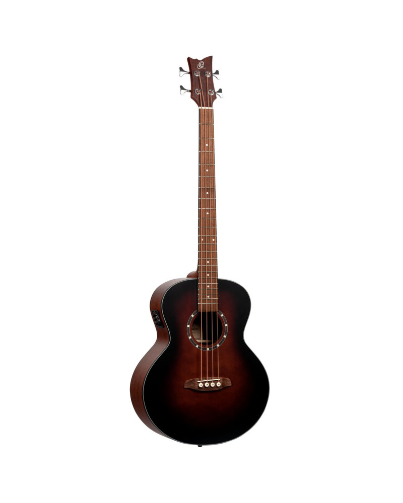 Ortega D7E-BFT-4 Deep Series 7 Medium Scale Acoustic Bass 4 String - Spruce / Mahogany Bourbon Fade