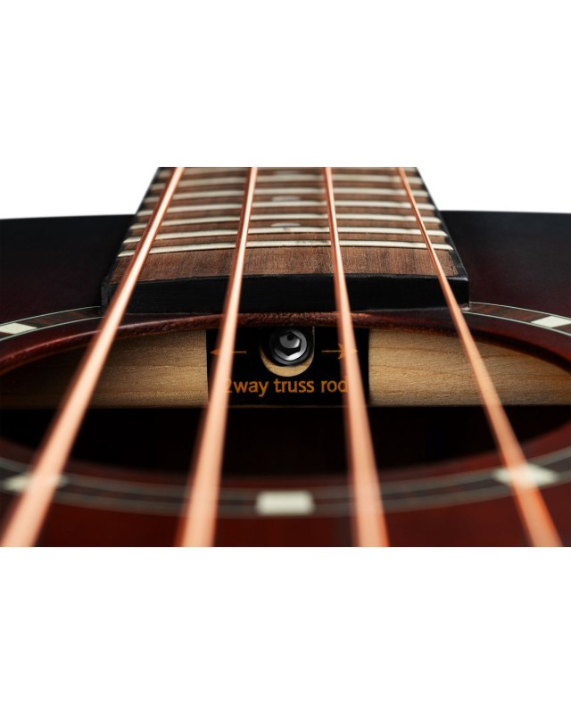 Ortega D7E-BFT-4 Deep Series 7 Medium Scale Acoustic Bass 4 String - Spruce / Mahogany Bourbon Fade