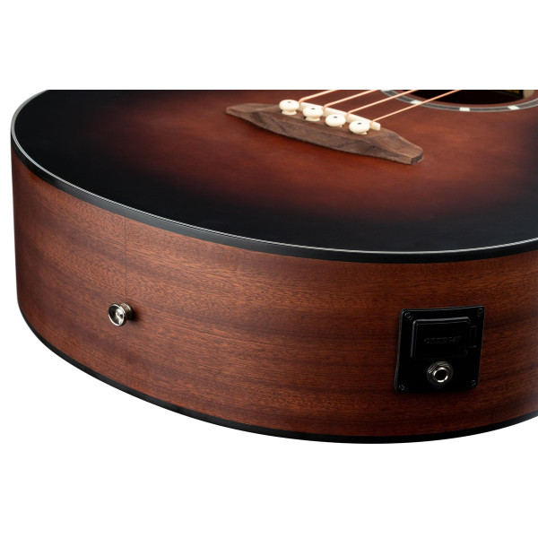 Ortega D7E-BFT-4 Deep Series 7 Medium Scale Acoustic Bass 4 String - Spruce / Mahogany Bourbon Fade