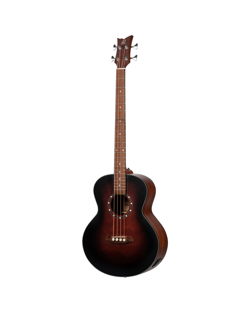 Ortega D7E-BFT-4 Deep Series 7 Medium Scale Acoustic Bass 4 String - Spruce / Mahogany Bourbon Fade