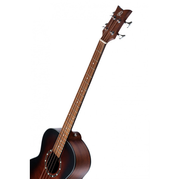 Ortega D7E-BFT-4 Deep Series 7 Medium Scale Acoustic Bass 4 String - Spruce / Mahogany Bourbon Fade