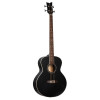 Ortega D7E-SBK-4 Deep Series 7 Medium Scale Acoustic Bass 4 String - Spruce / Mahogany Satin Black