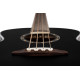 Ortega D7E-SBK-4 Deep Series 7 Medium Scale Acoustic Bass 4 String - Spruce / Mahogany Satin Black