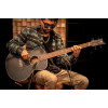 Ortega D7E-SBK-4 Deep Series 7 Medium Scale Acoustic Bass 4 String - Spruce / Mahogany Satin Black
