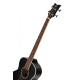 Ortega D7E-SBK-4 Deep Series 7 Medium Scale Acoustic Bass 4 String - Spruce / Mahogany Satin Black