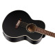 Ortega D7E-SBK-4 Deep Series 7 Medium Scale Acoustic Bass 4 String - Spruce / Mahogany Satin Black