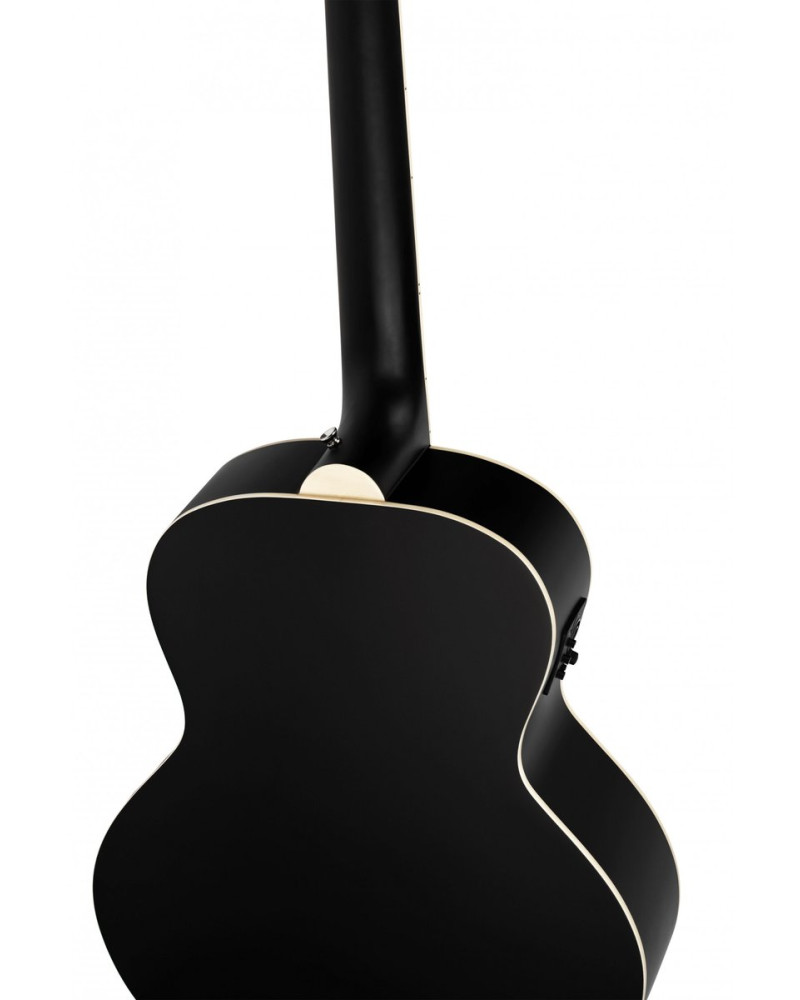 Ortega D7E-SBK-4 Deep Series 7 Medium Scale Acoustic Bass 4 String - Spruce / Mahogany Satin Black