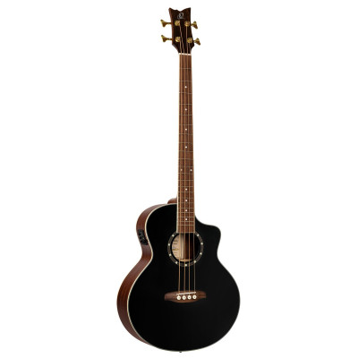 Ortega D8CE-4 Deep Series 8 Medium Scale Acoustic Bass 4 String - Spruce / Mahogany Black