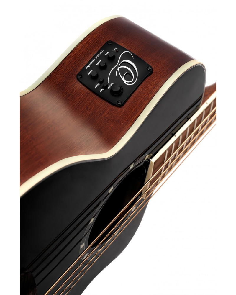 Ortega D8CE-4 Deep Series 8 Medium Scale Acoustic Bass 4 String - Spruce / Mahogany Black