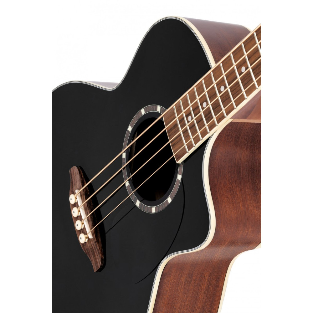 Ortega D8CE-4 Deep Series 8 Medium Scale Acoustic Bass 4 String - Spruce / Mahogany Black