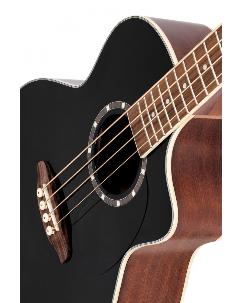 Ortega D8CE-4 Deep Series 8 Medium Scale Acoustic Bass 4 String - Spruce / Mahogany Black