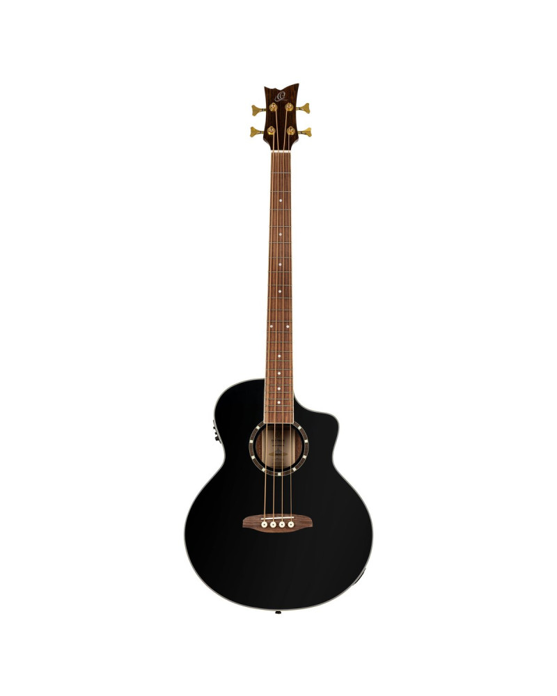 Ortega D8CE-4 Deep Series 8 Medium Scale Acoustic Bass 4 String - Spruce / Mahogany Black