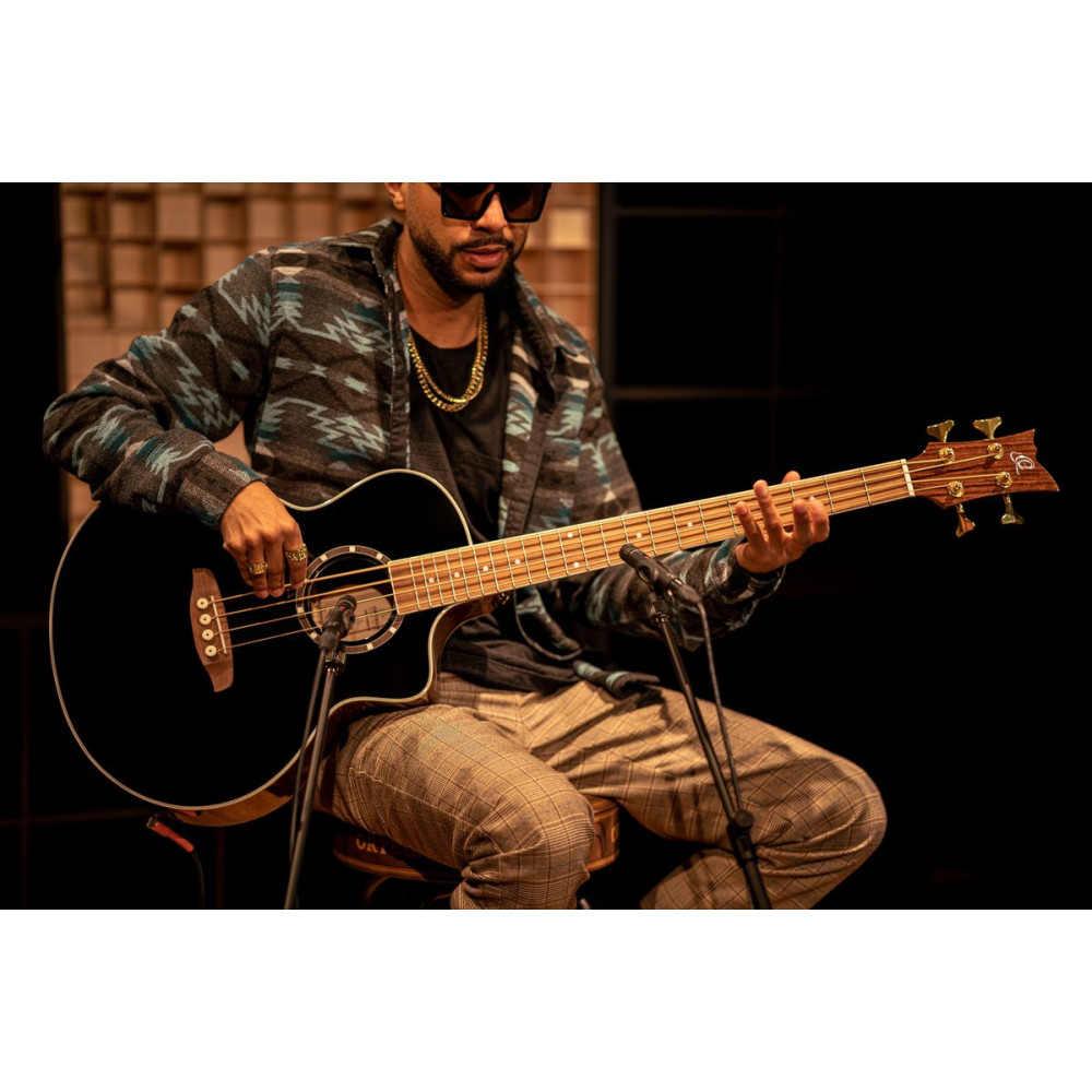 Ortega D8CE-4 Deep Series 8 Medium Scale Acoustic Bass 4 String - Spruce / Mahogany Black