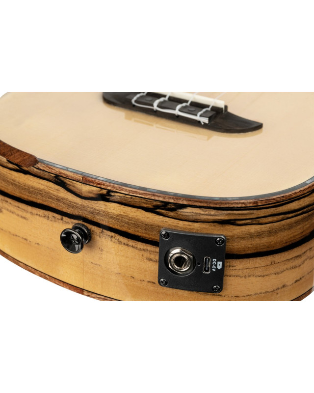 Ortega EAGLESUITE-U The Private Room Series Concert Ukulele 4 String - Spruce / White Ebony Natural + Bag