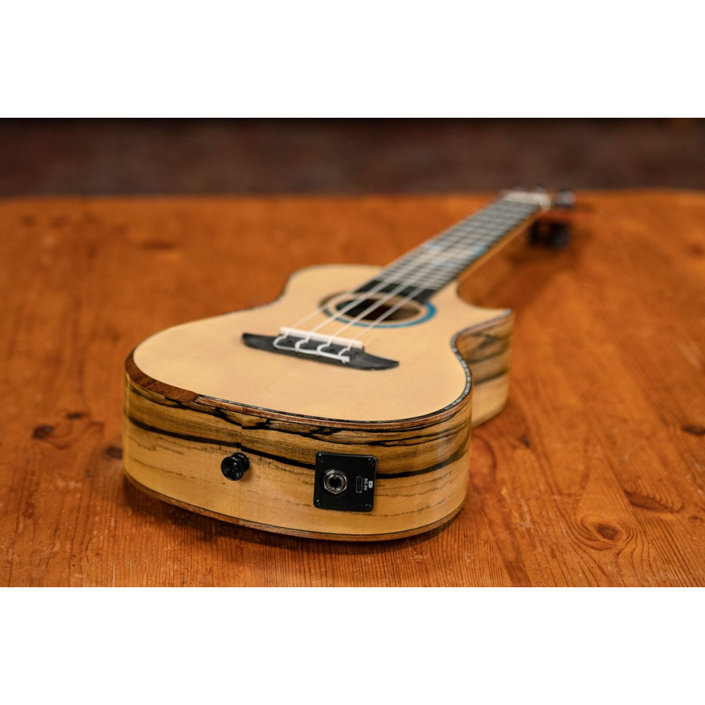 Ortega EAGLESUITE-U The Private Room Series Concert Ukulele 4 String - Spruce / White Ebony Natural + Bag