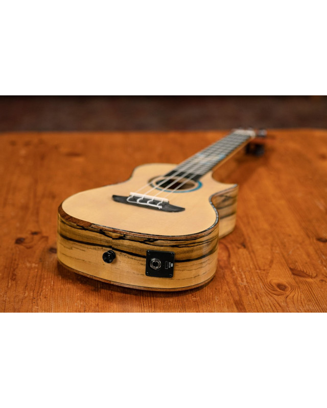 Ortega EAGLESUITE-U The Private Room Series Concert Ukulele 4 String - Spruce / White Ebony Natural + Bag