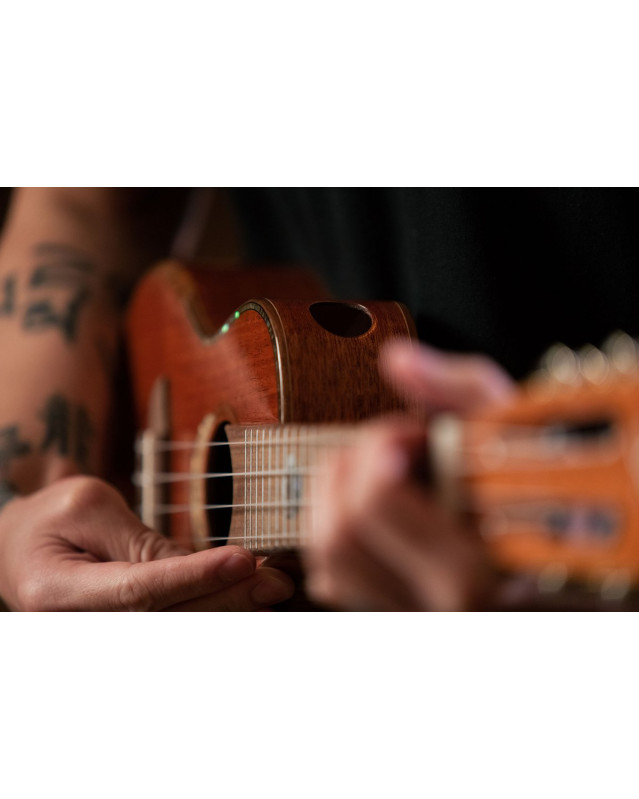 Ortega ECLIPSE-CC4 Custom Built Series Concert Ukulele 4 String - Solid Mahogany Natural + Bag