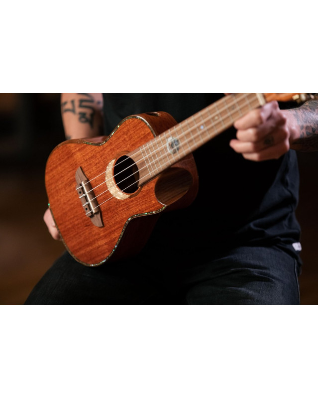 Ortega ECLIPSE-CC4 Custom Built Series Concert Ukulele 4 String - Solid Mahogany Natural + Bag