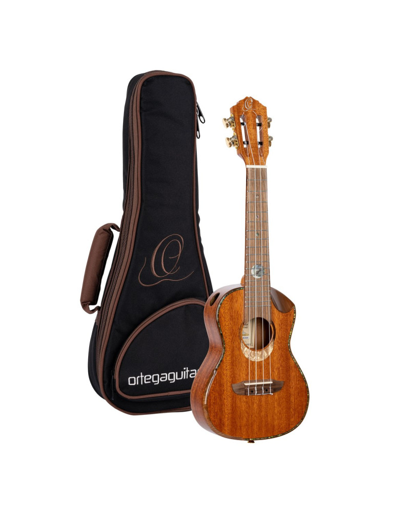 Ortega ECLIPSE-CC4 Custom Built Series Concert Ukulele 4 String - Solid Mahogany Natural + Bag