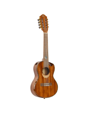 Ortega ECLIPSE-TE8 Custom Built Series Tenor Ukulele 8 String - Solid Mahogany Natural + Bag