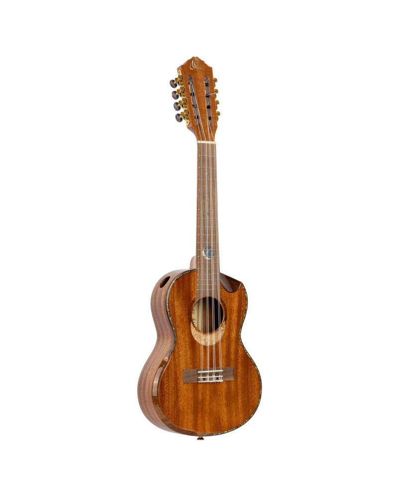 Ortega ECLIPSE-TE8 Custom Built Series Tenor Ukulele 8 String - Solid Mahogany Natural + Bag