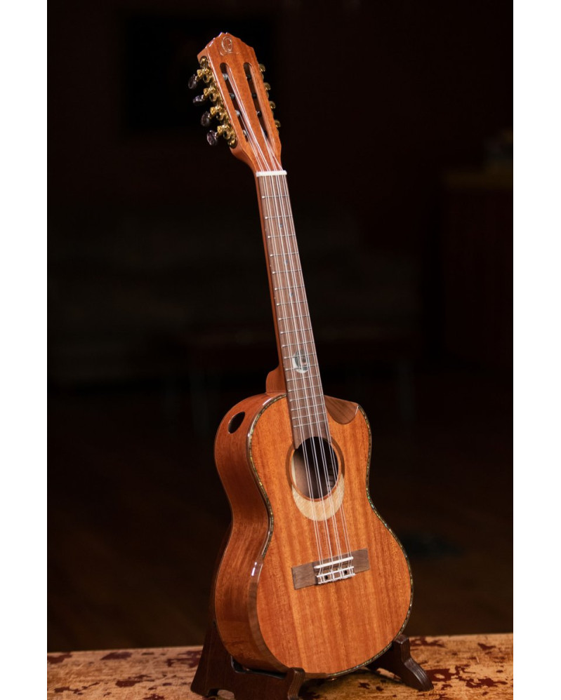 Ortega ECLIPSE-TE8 Custom Built Series Tenor Ukulele 8 String - Solid Mahogany Natural + Bag