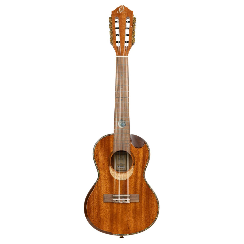 Ortega ECLIPSE-TE8 Custom Built Series Tenor Ukulele 8 String - Solid Mahogany Natural + Bag