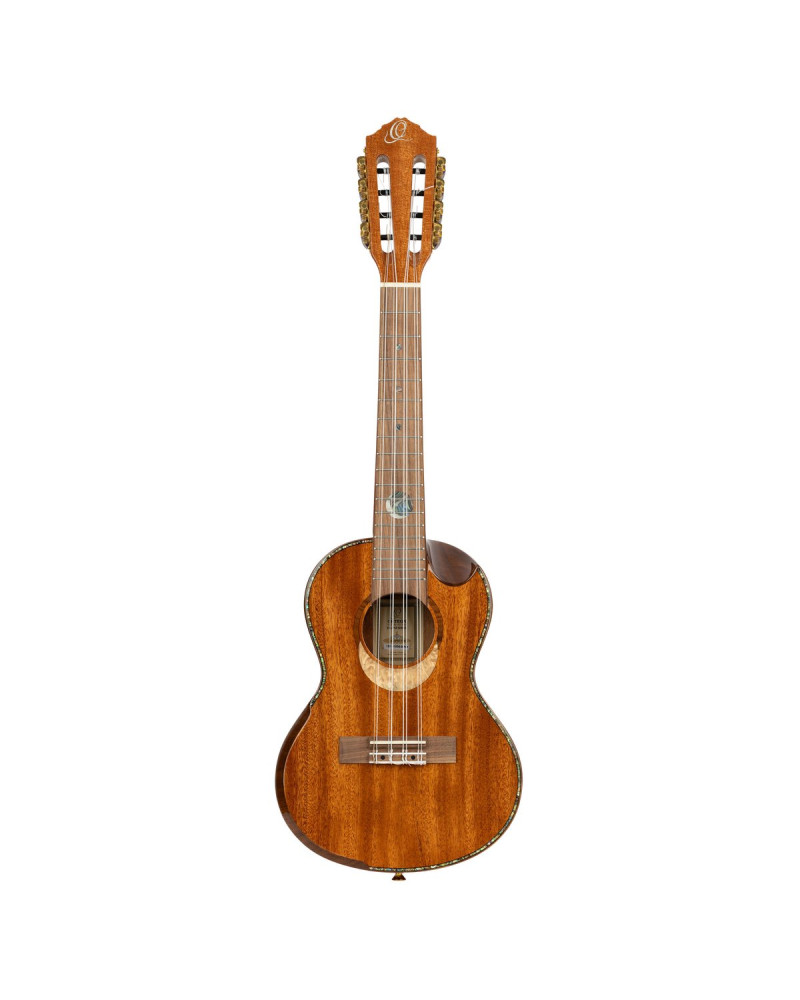 Ortega ECLIPSE-TE8 Custom Built Series Tenor Ukulele 8 String - Solid Mahogany Natural + Bag