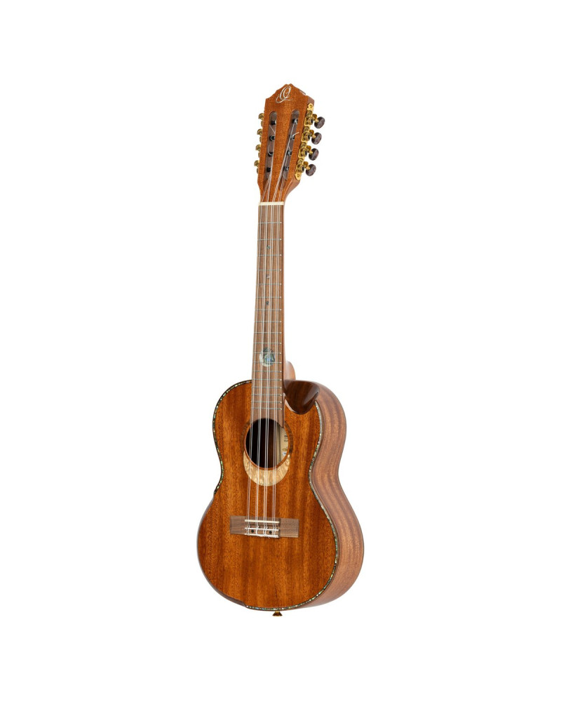 Ortega ECLIPSE-TE8 Custom Built Series Tenor Ukulele 8 String - Solid Mahogany Natural + Bag