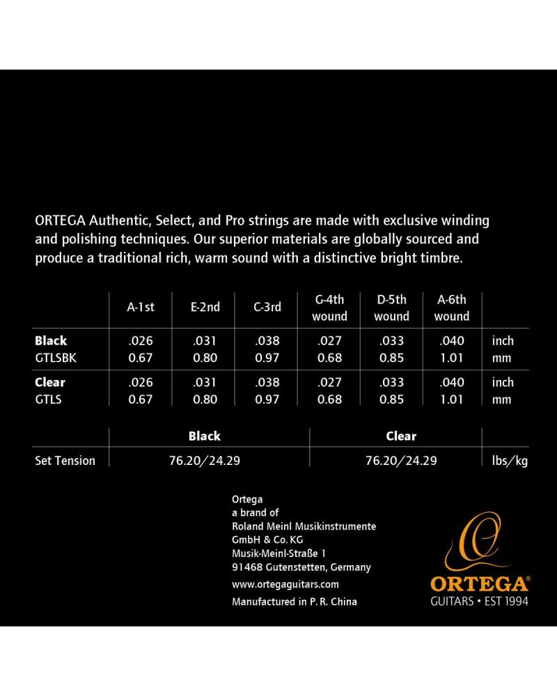 Ortega GTLS Custom Made Strings Select - Guitarlele 6 String