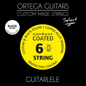 Ortega GTLSBK Custom Made Strings Select - Guitarlele 6 String
