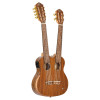 Ortega HYDRA Custom Built Series Double-Neck Tenor Ukulele - Ovangkol Natural + Bag