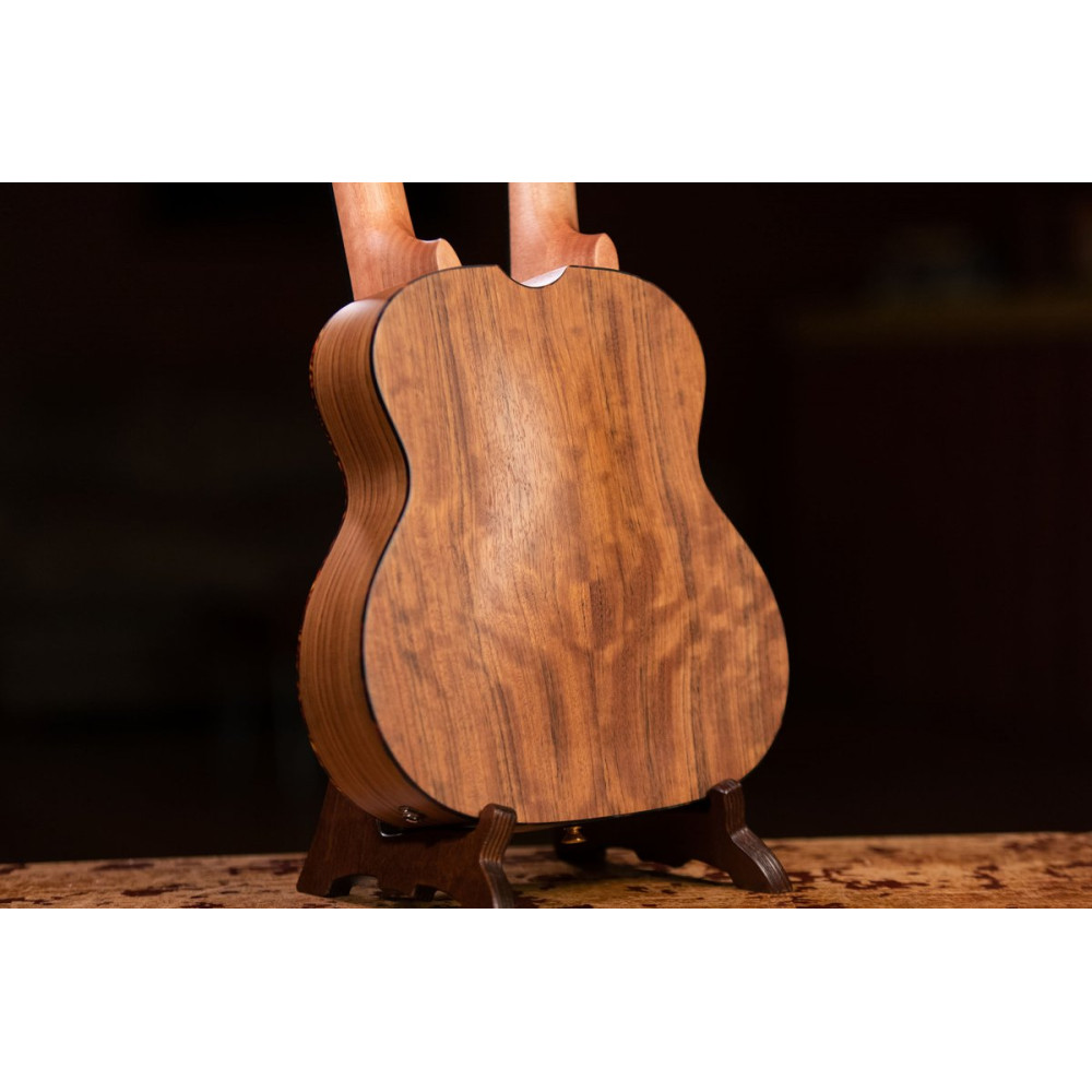 Ortega HYDRA Custom Built Series Double-Neck Tenor Ukulele - Ovangkol Natural + Bag